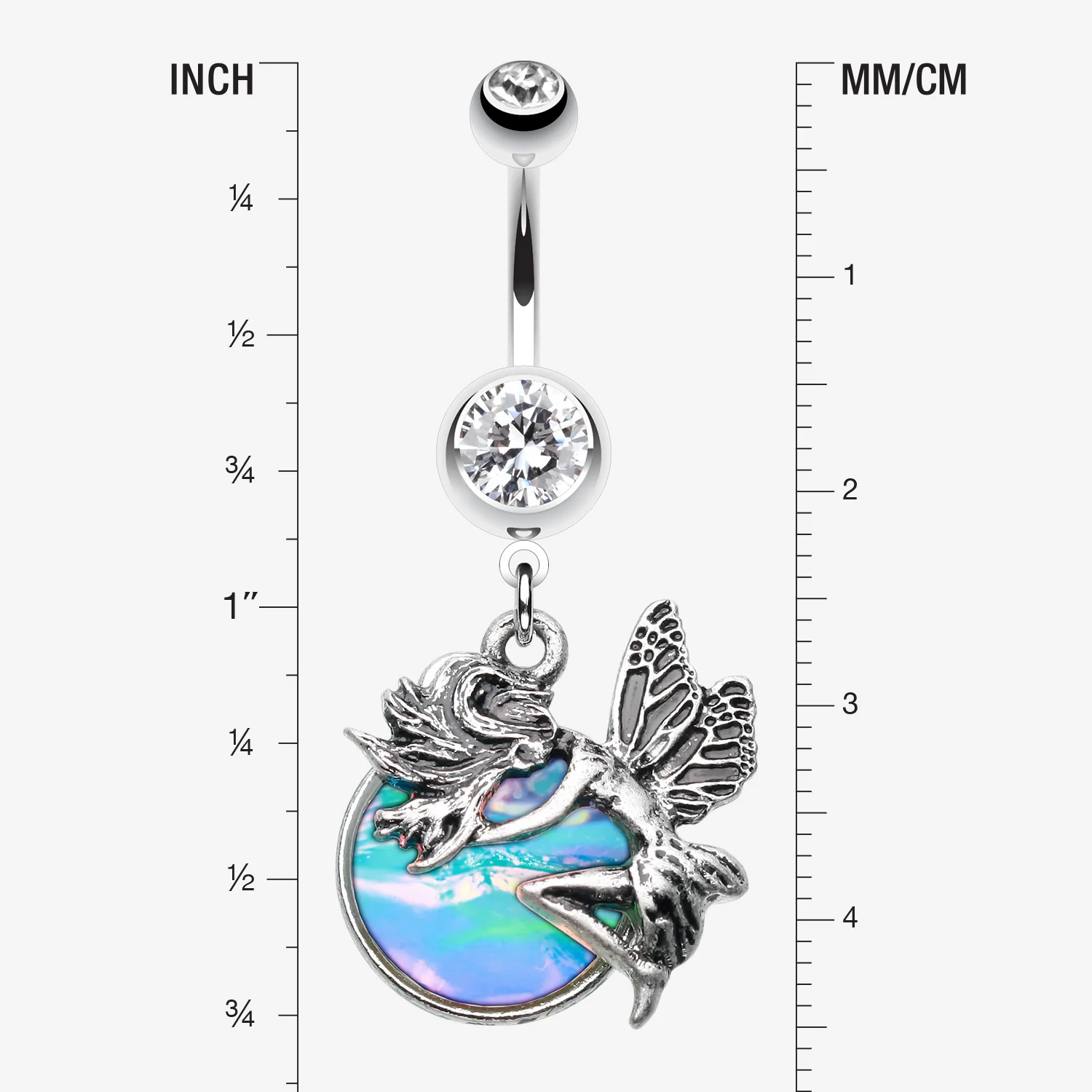 Opal Mystique Fairy Belly Button Ring - Image 2