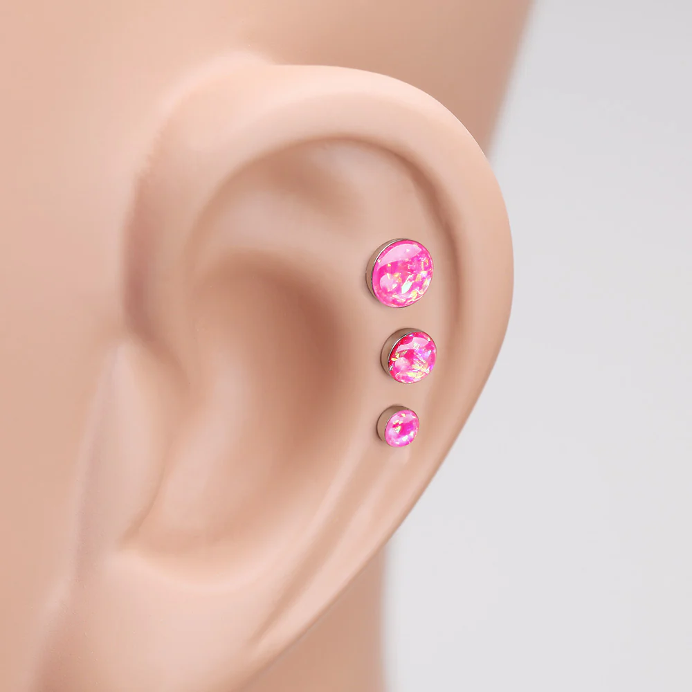 Opal Sparkle Cartilage Tragus Earring - Image 3