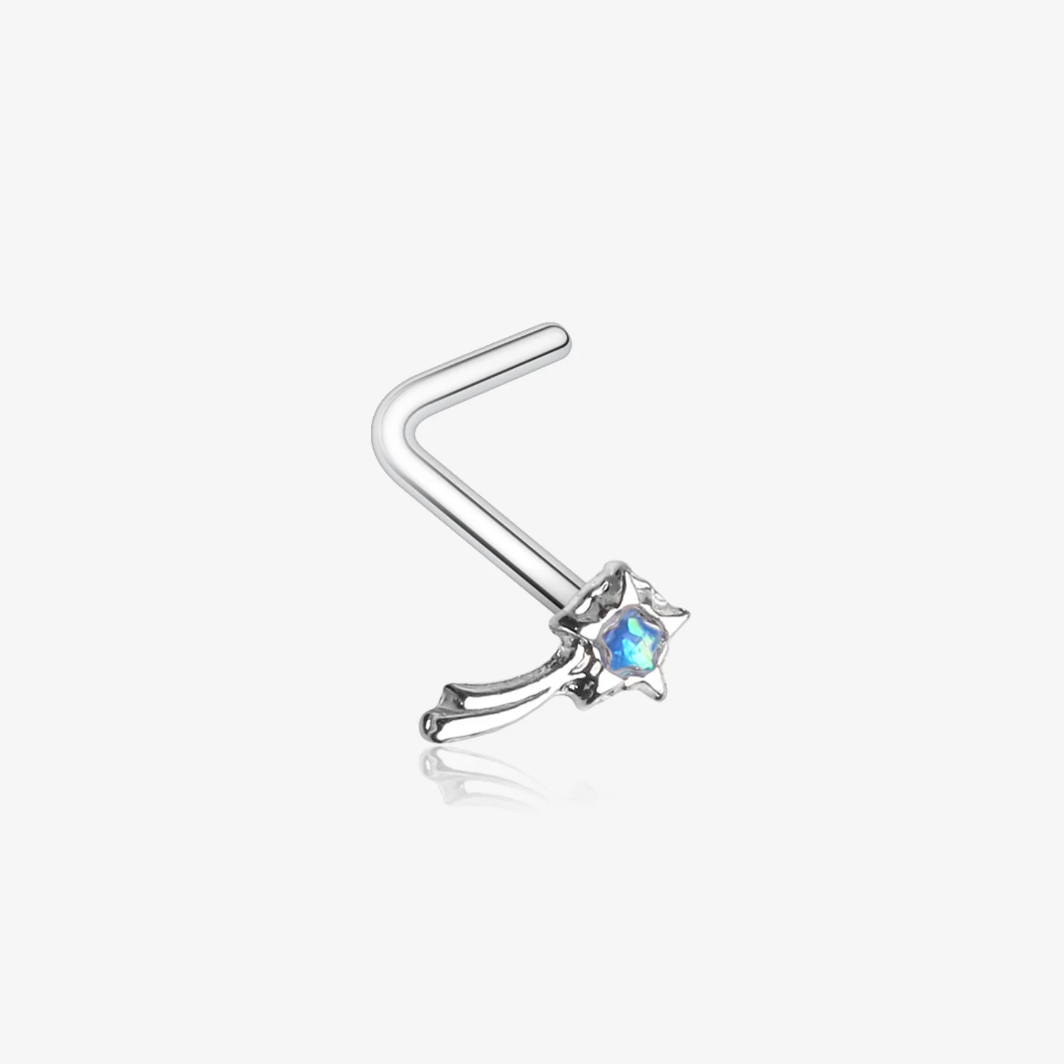Opalescent Wishing Star L-Shaped Nose Ring