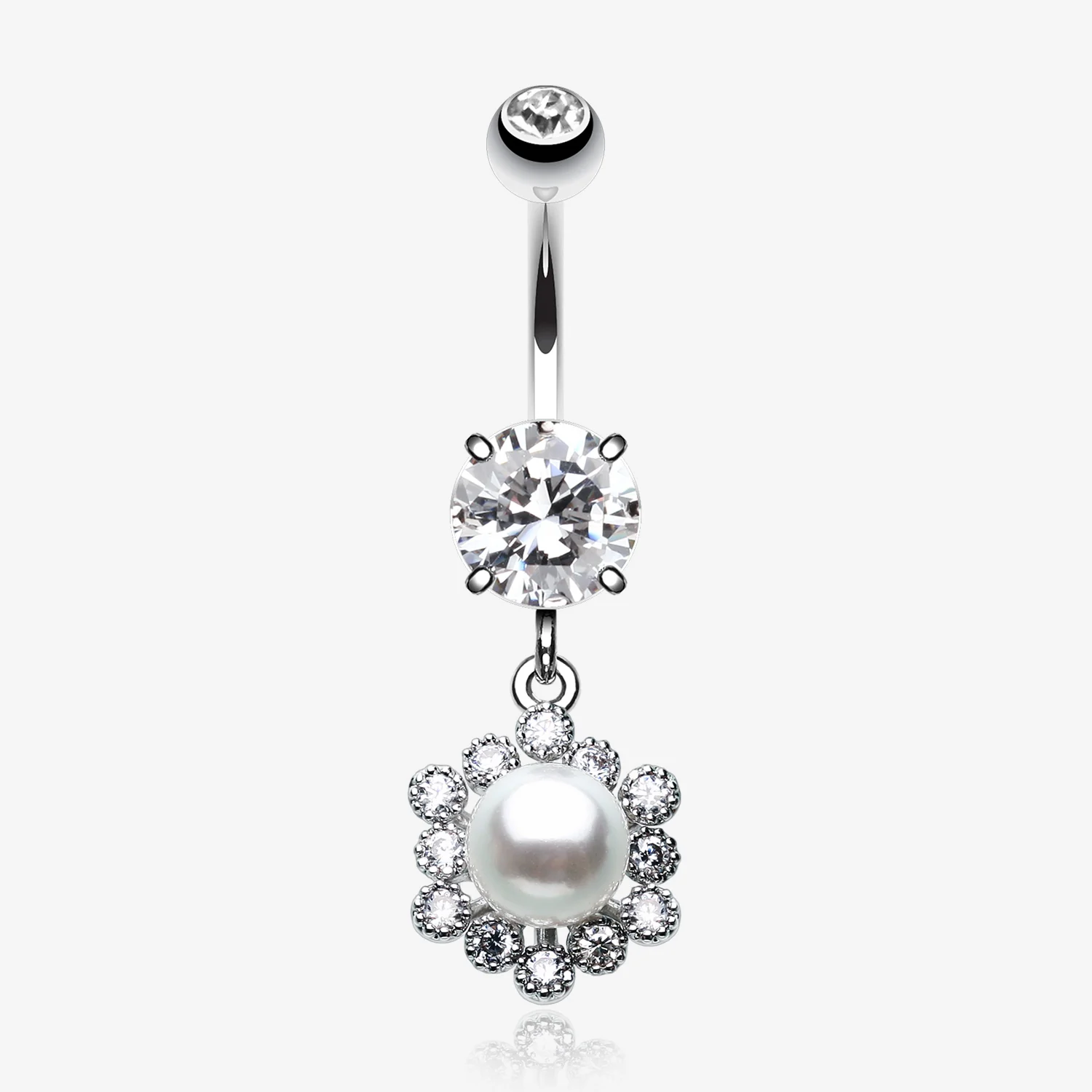 Pearlescent Luster Bubble Belly Button Ring