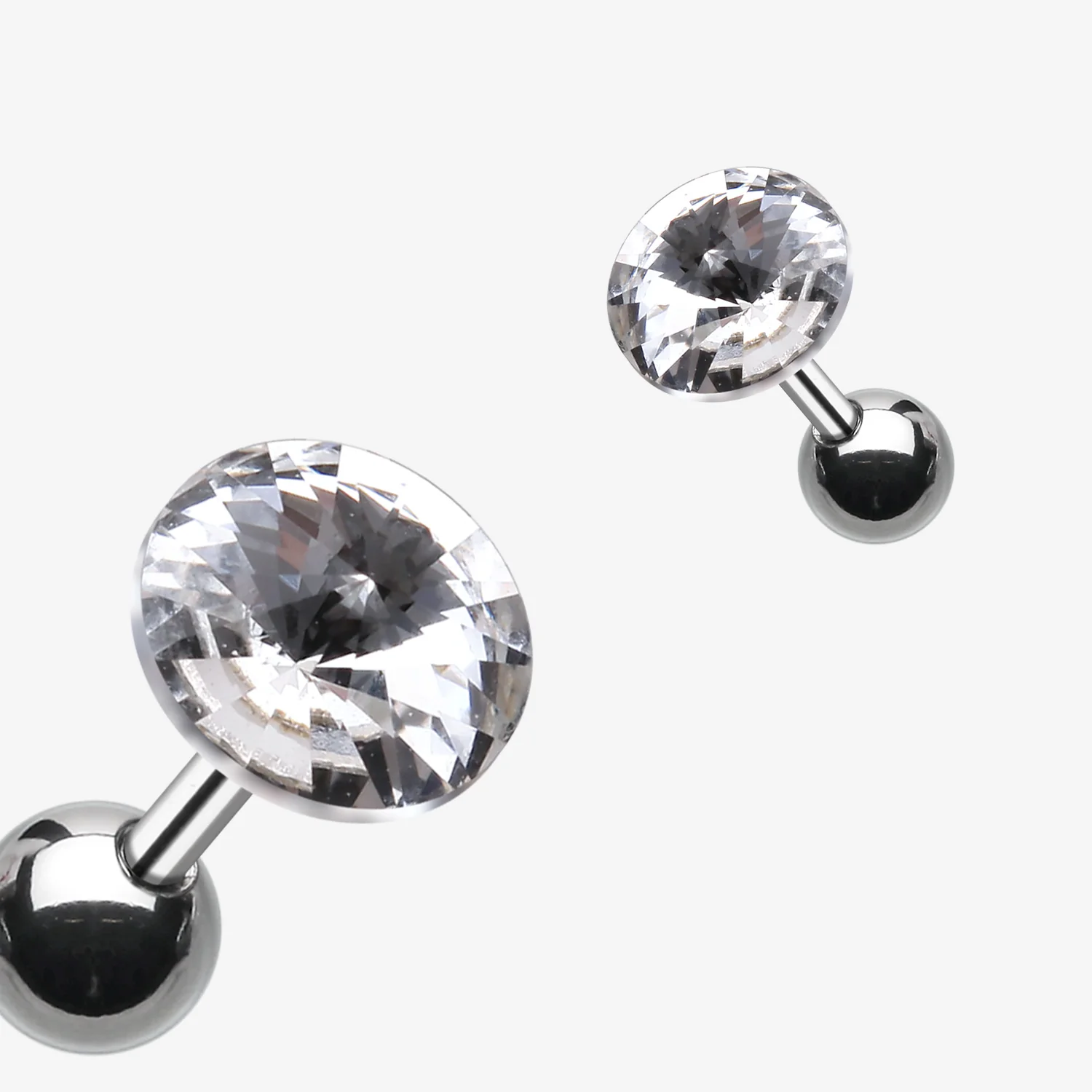 Pointy Faceted Crystal Cartilage Earring - Image 2