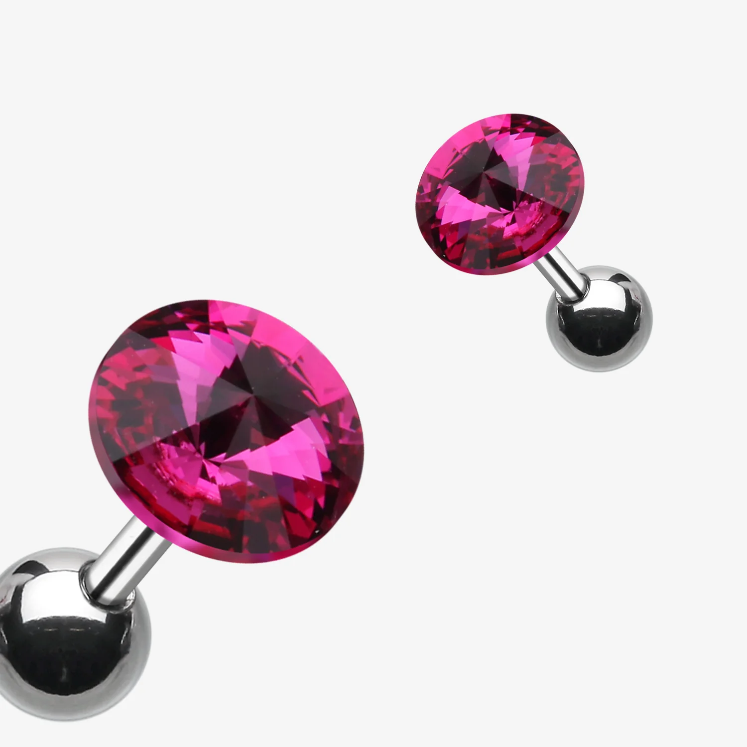 Pointy Faceted Crystal Cartilage Earring - Image 2