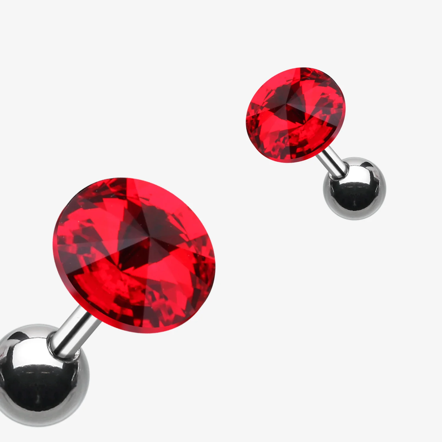 Pointy Faceted Crystal Cartilage Earring - Image 2