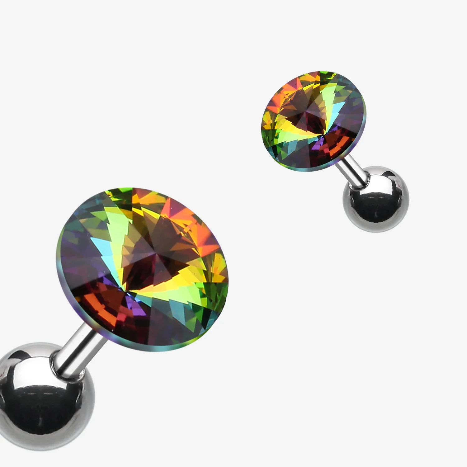 Pointy Faceted Crystal Cartilage Earring - Image 2