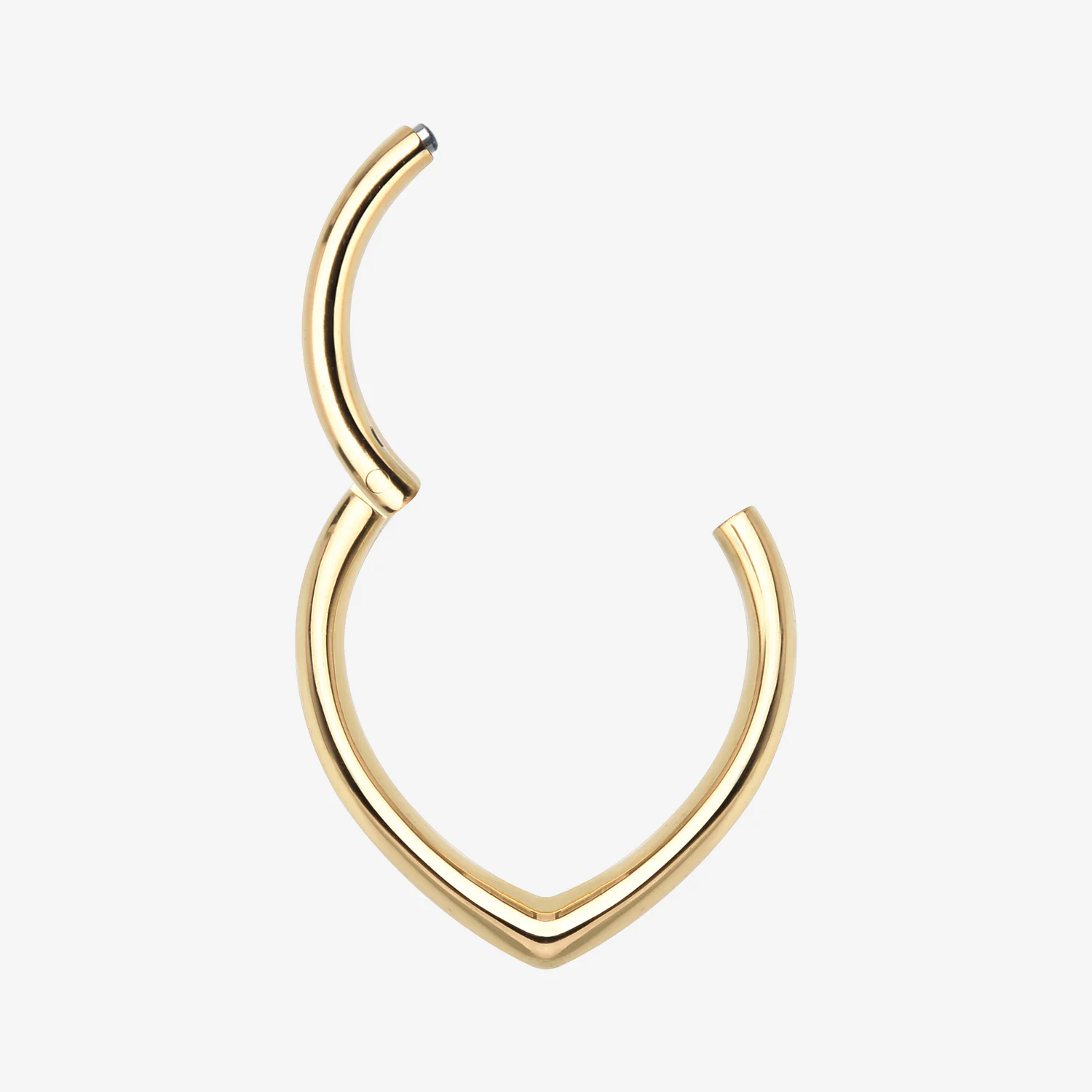 Pure24K Implant Grade Titanium Classic Teardrop Clicker Hoop Ring - Image 2