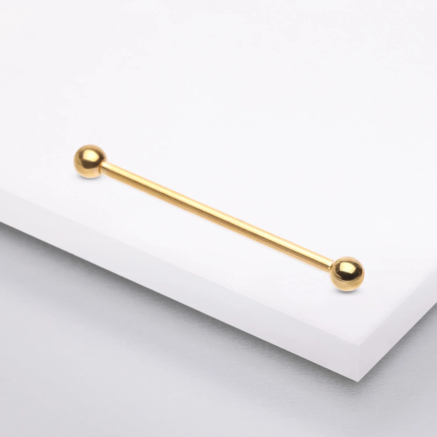 Pure24K Implant Grade Titanium Internally Threaded Basic Industrial Barbell - Image 2