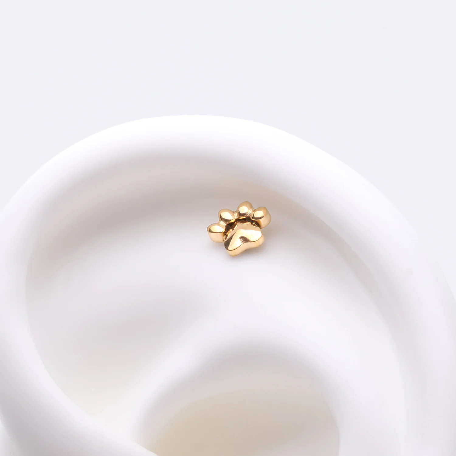 Pure24K Implant Grade Titanium OneFit Threadless Adorable Paw Top Part - Image 2