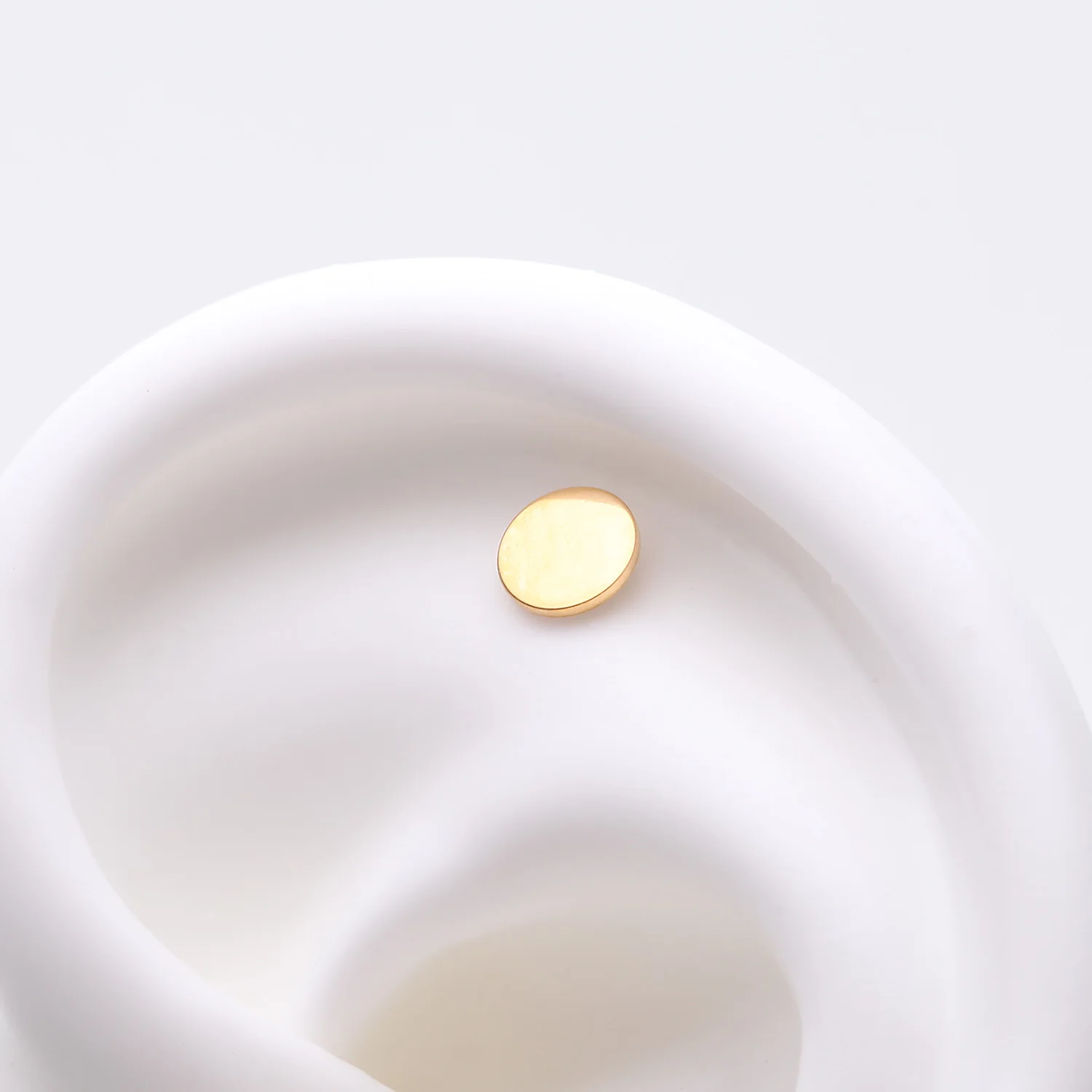 Pure24K Implant Grade Titanium OneFit Threadless Flat Round Disc Top Part - Image 2