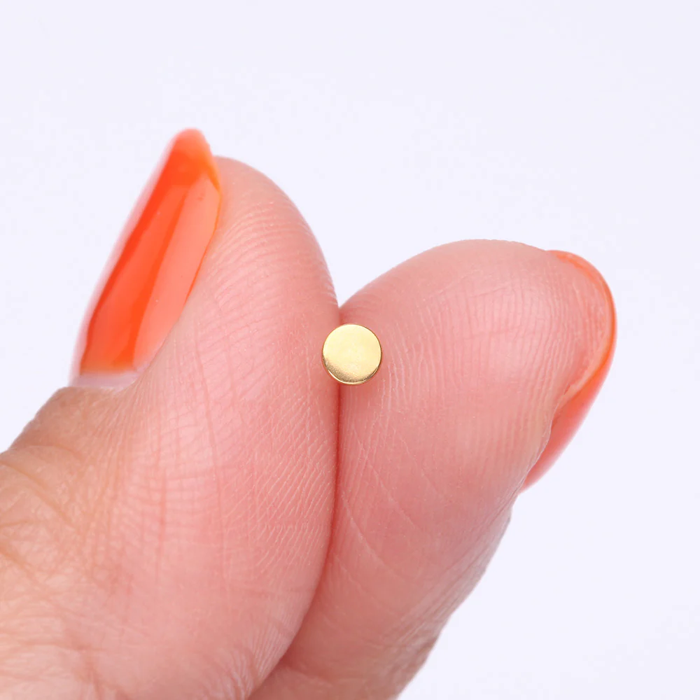 Pure24K Implant Grade Titanium OneFit Threadless Flat Round Disc Top Part - Image 3