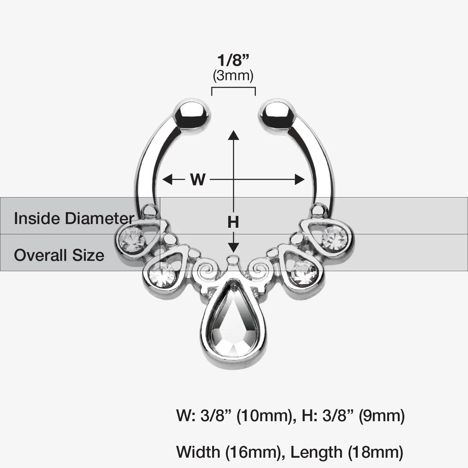 Radiant Kao Fake Septum Clip-On Ring - Image 2