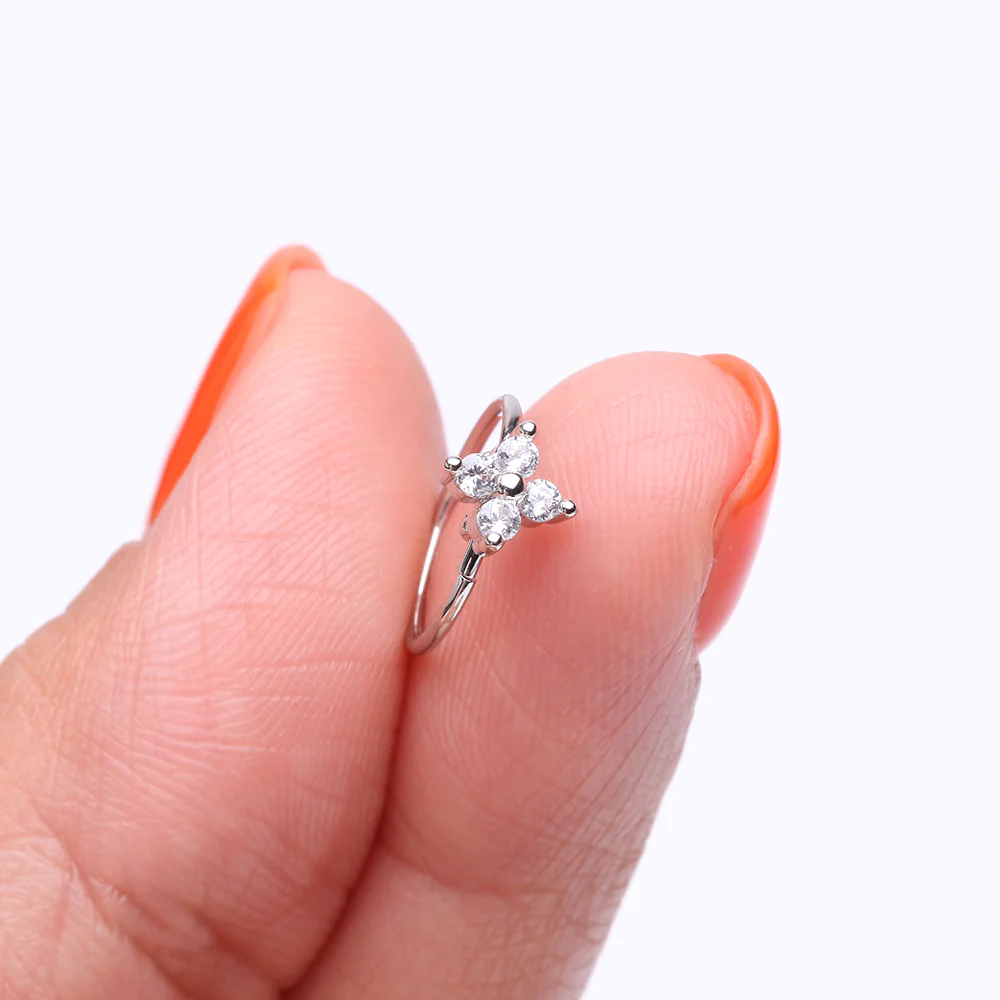 Radiant Star Sparkle Bendable Hoop Ring - Image 3