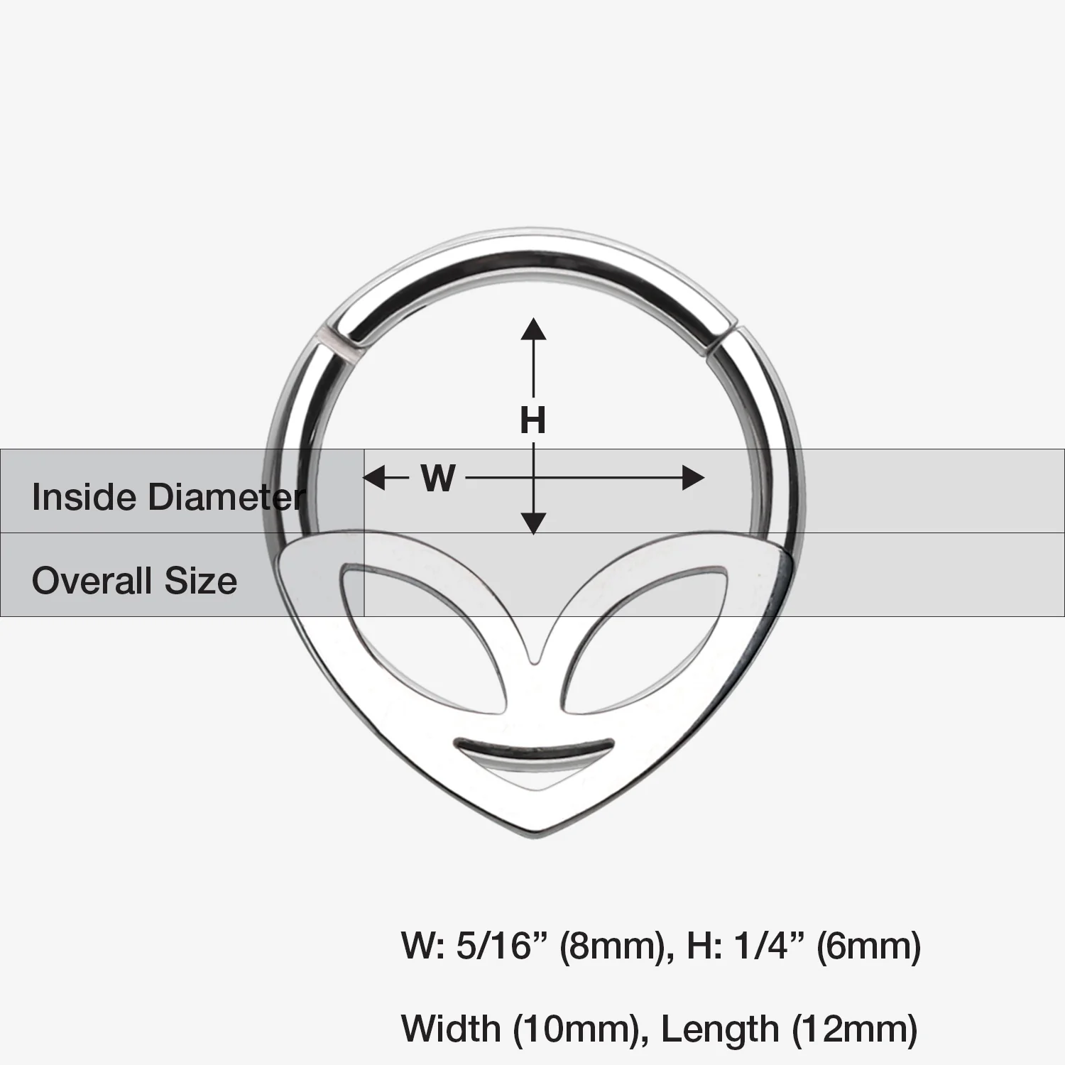 Retro Alien Head Segment Clicker Ring - Image 2