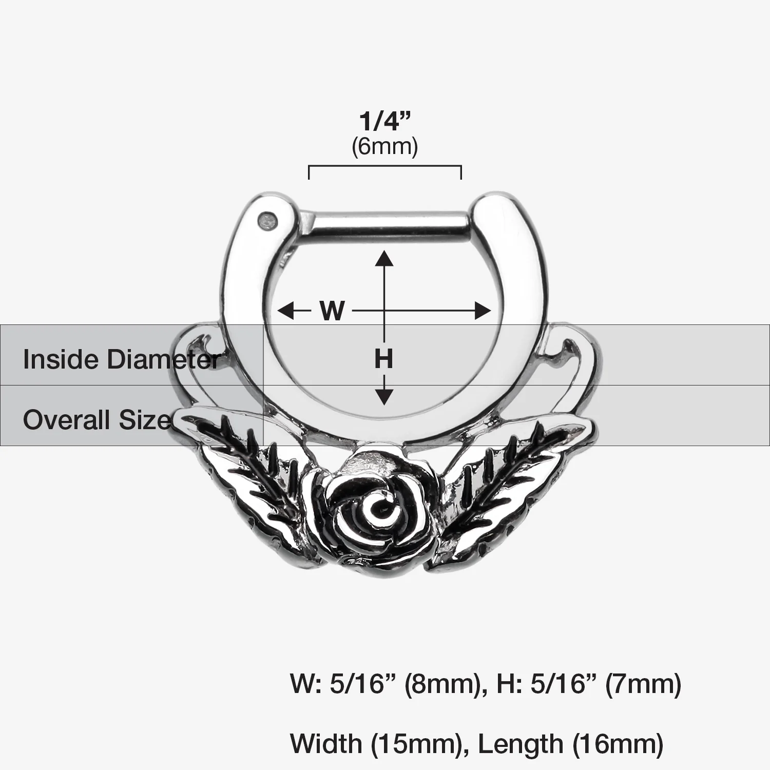 Rose Blossom Icon Septum Clicker - Image 2