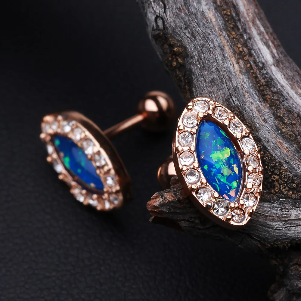 Rose Gold Diamante Cartilage Tragus Earring - Image 3