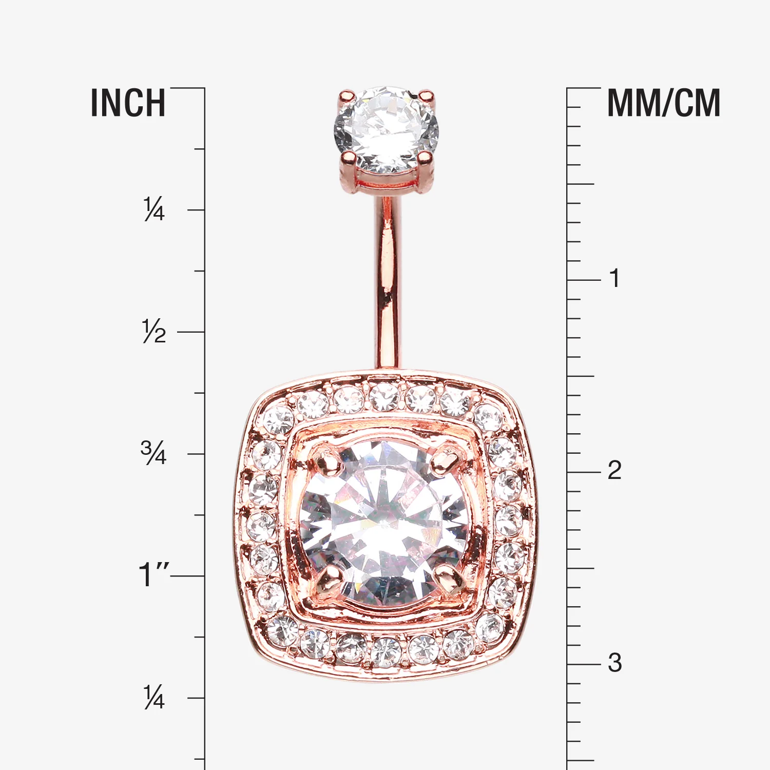 Rose Gold Grand Essentia Belly Button Ring - Image 2