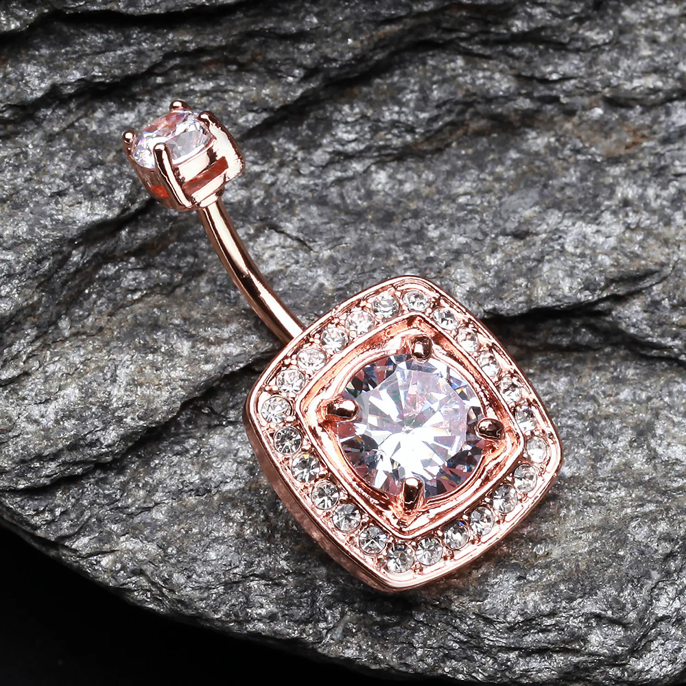 Rose Gold Grand Essentia Belly Button Ring - Image 3