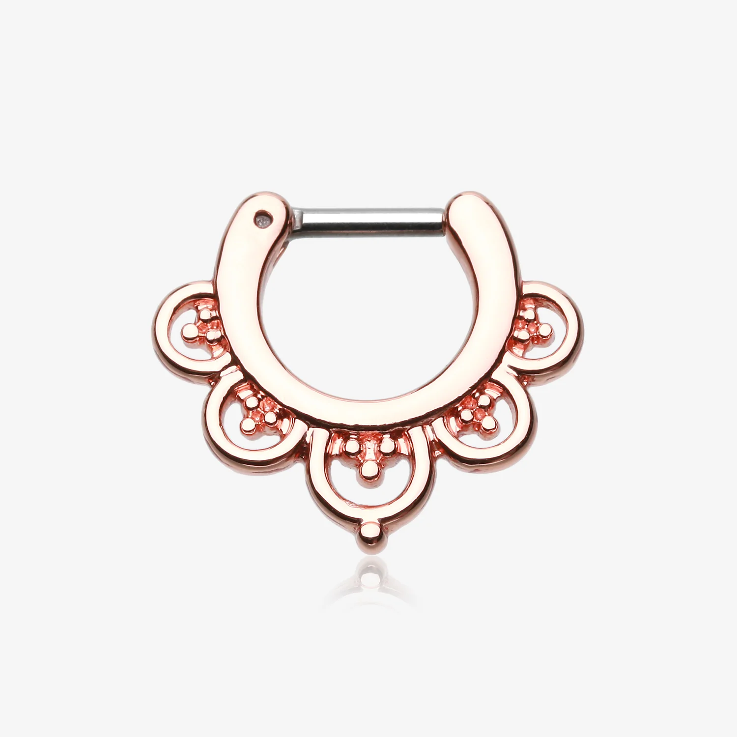 Rose Gold Imperial Filigree Septum Clicker