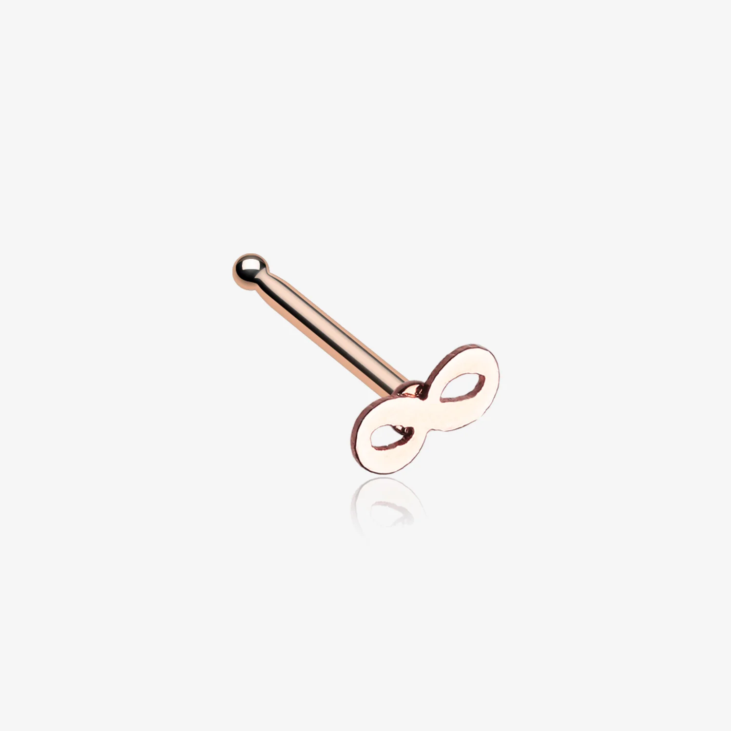 Rose Gold Infinity Loop Nose Stud Ring