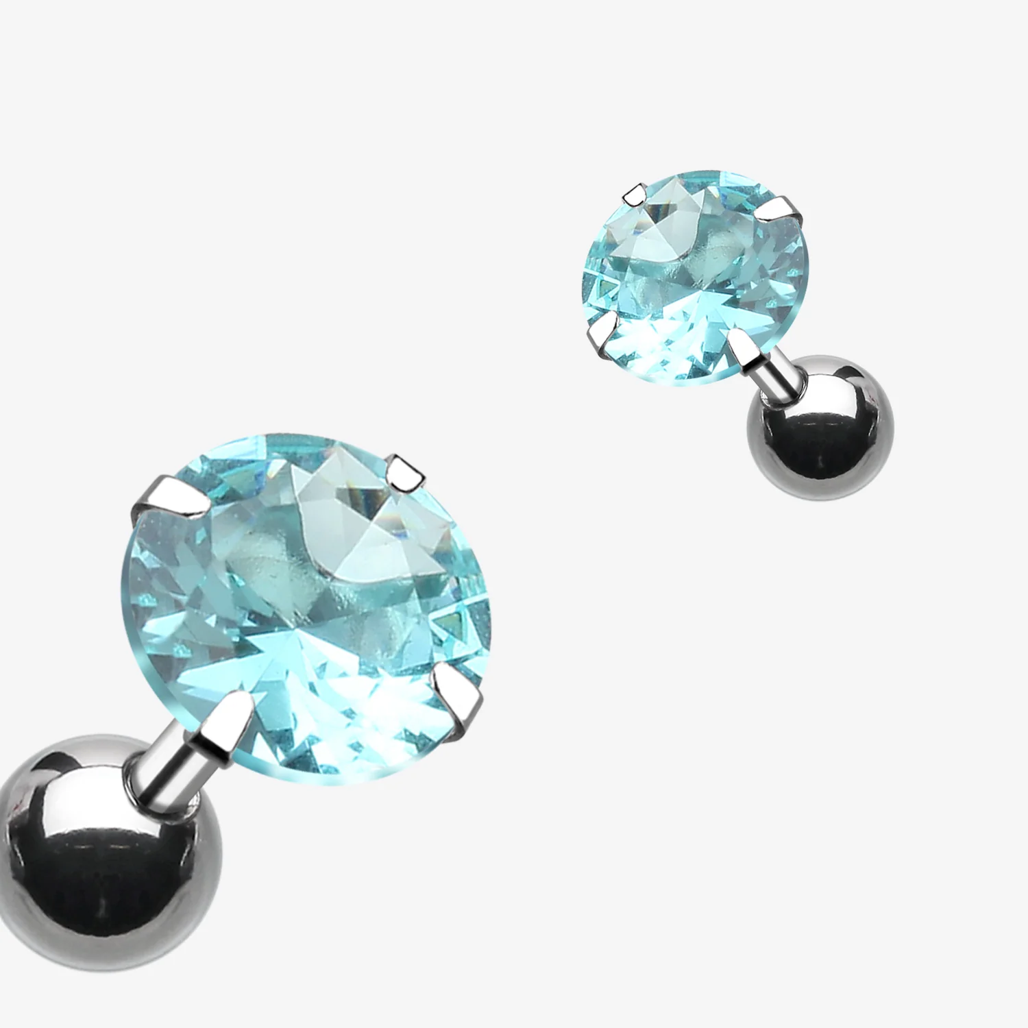 Round Gem Crystal Cartilage Earring - Image 2
