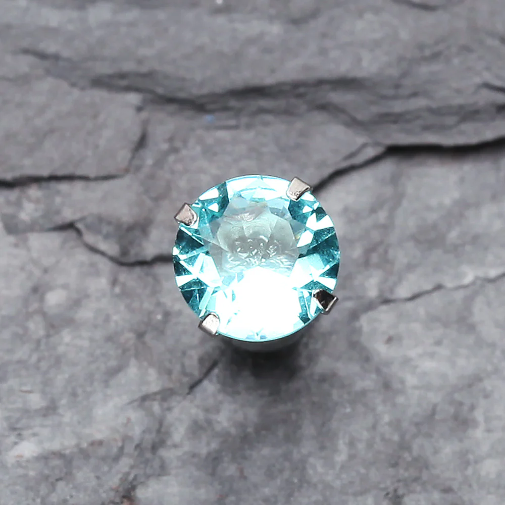 Round Gem Crystal Cartilage Earring - Image 3