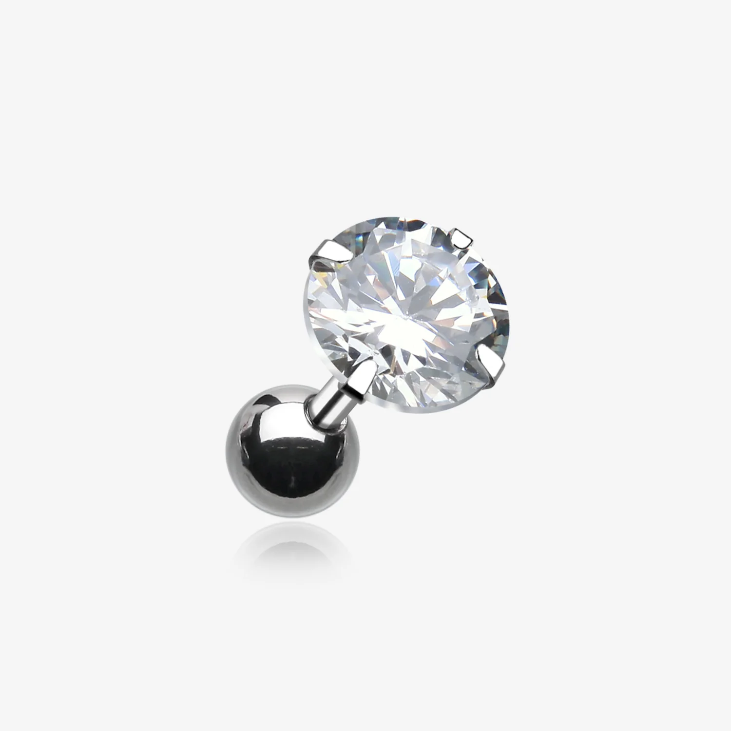 Round Gem Crystal Cartilage Earring