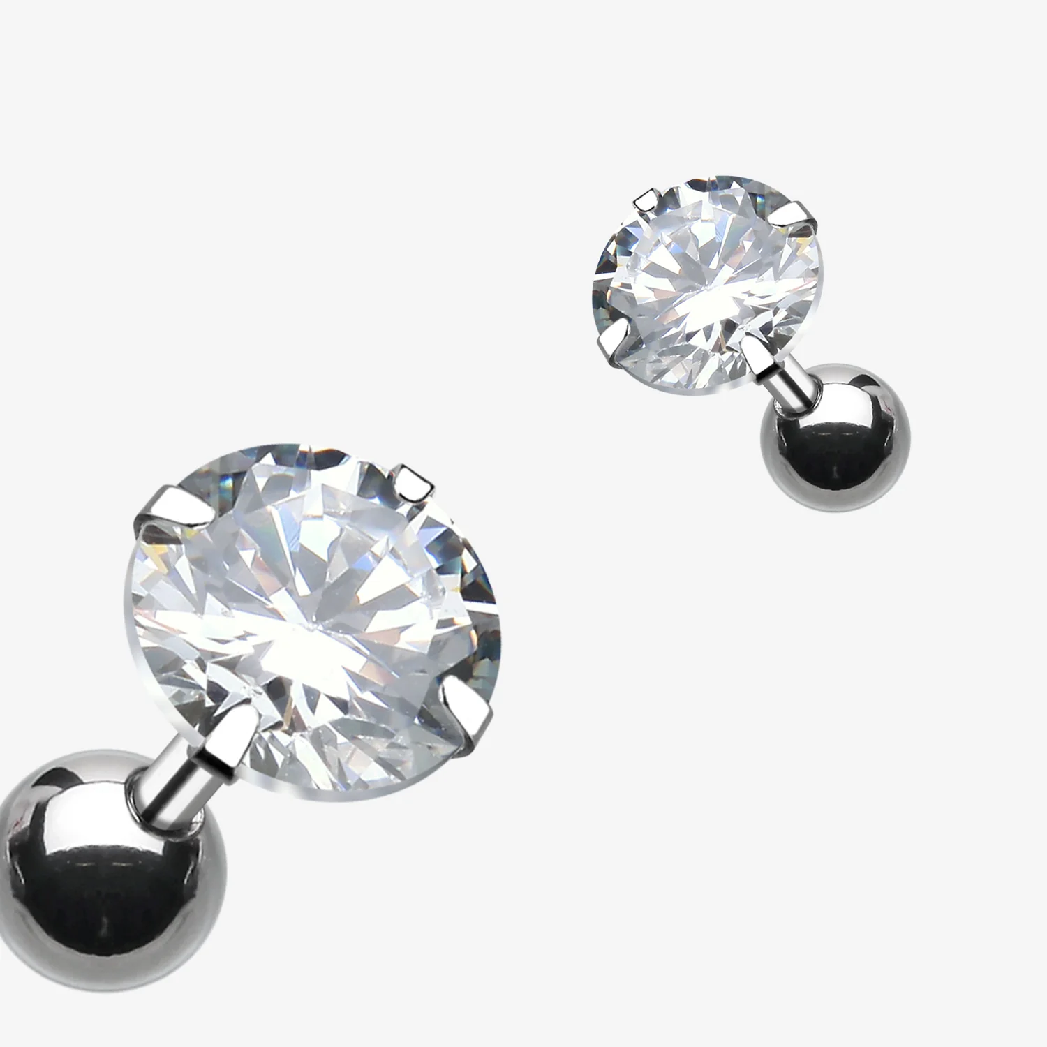 Round Gem Crystal Cartilage Earring - Image 2