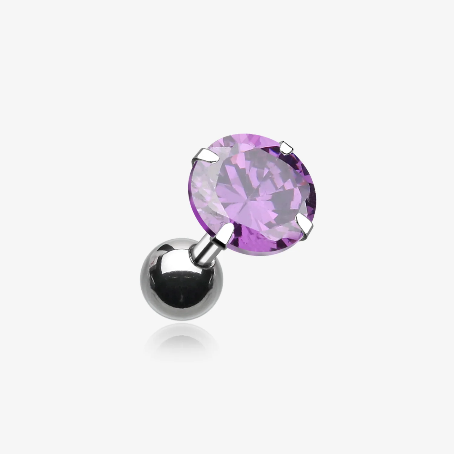 Round Gem Crystal Cartilage Earring
