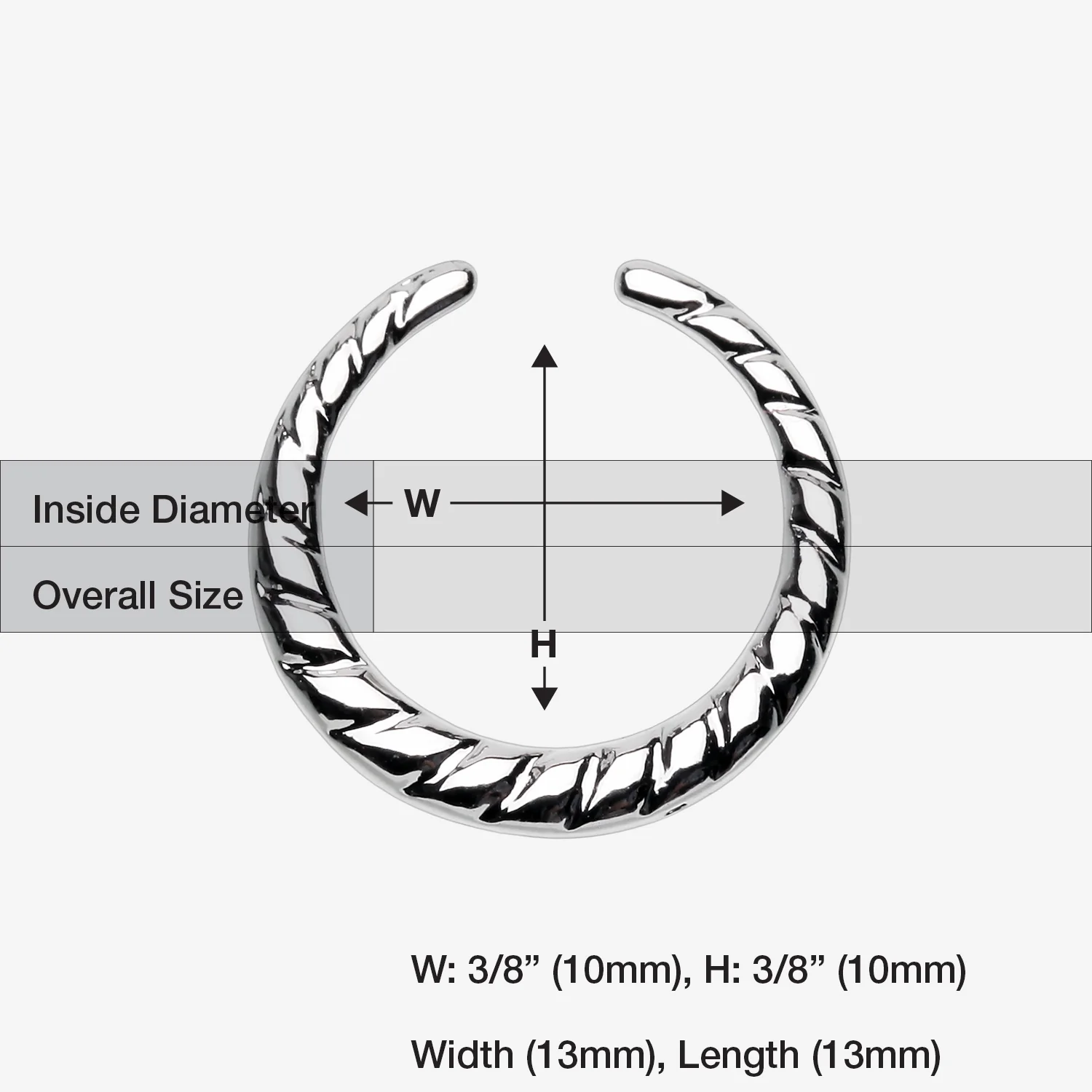 Sailor Rope Steel Septum Retainer - Image 2