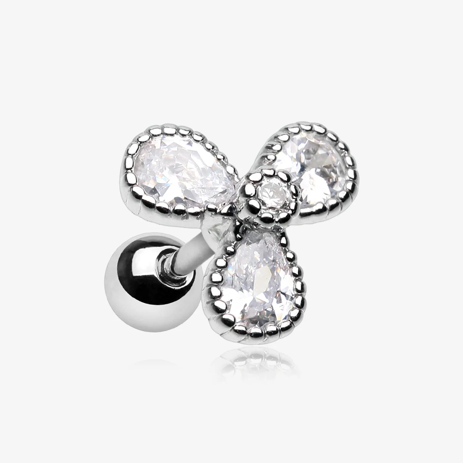Shimmering Dayflower Cartilage Tragus Earring