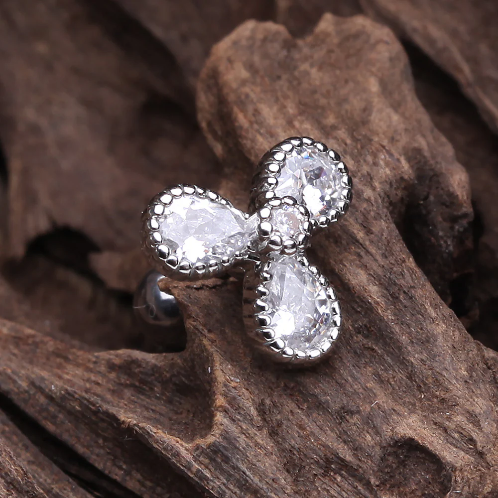 Shimmering Dayflower Cartilage Tragus Earring - Image 3