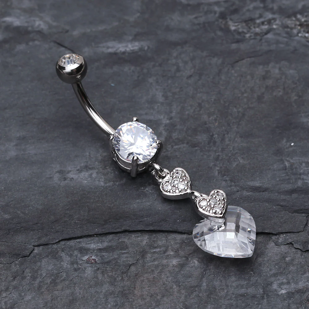 Shimmering Hearts Belly Ring - Image 3