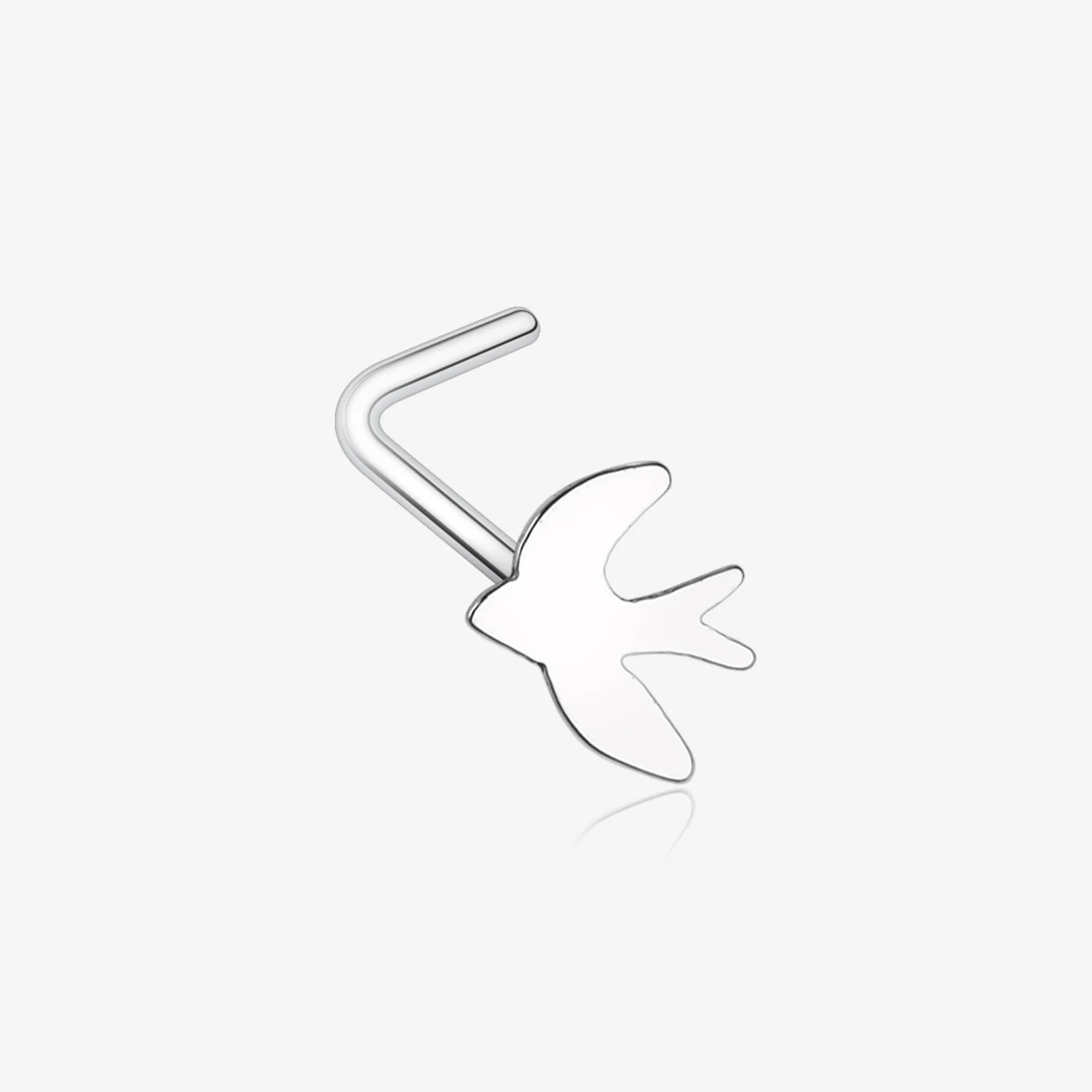 Soaring Swallow L-Shaped Nose Ring