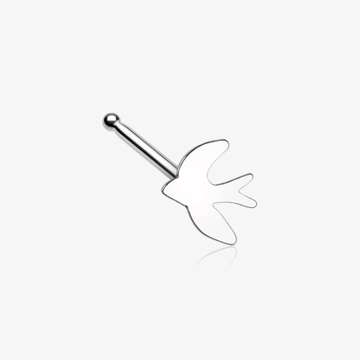 Soaring Swallow Nose Stud Ring