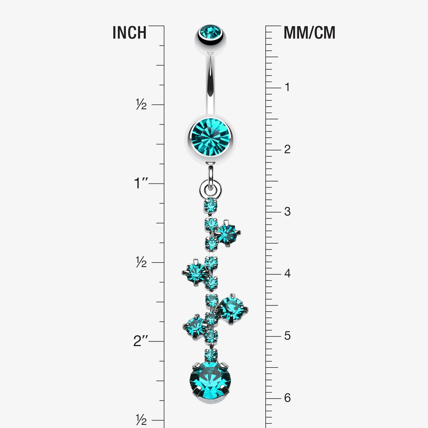 Sparkle Drops Belly Button Ring - Image 2