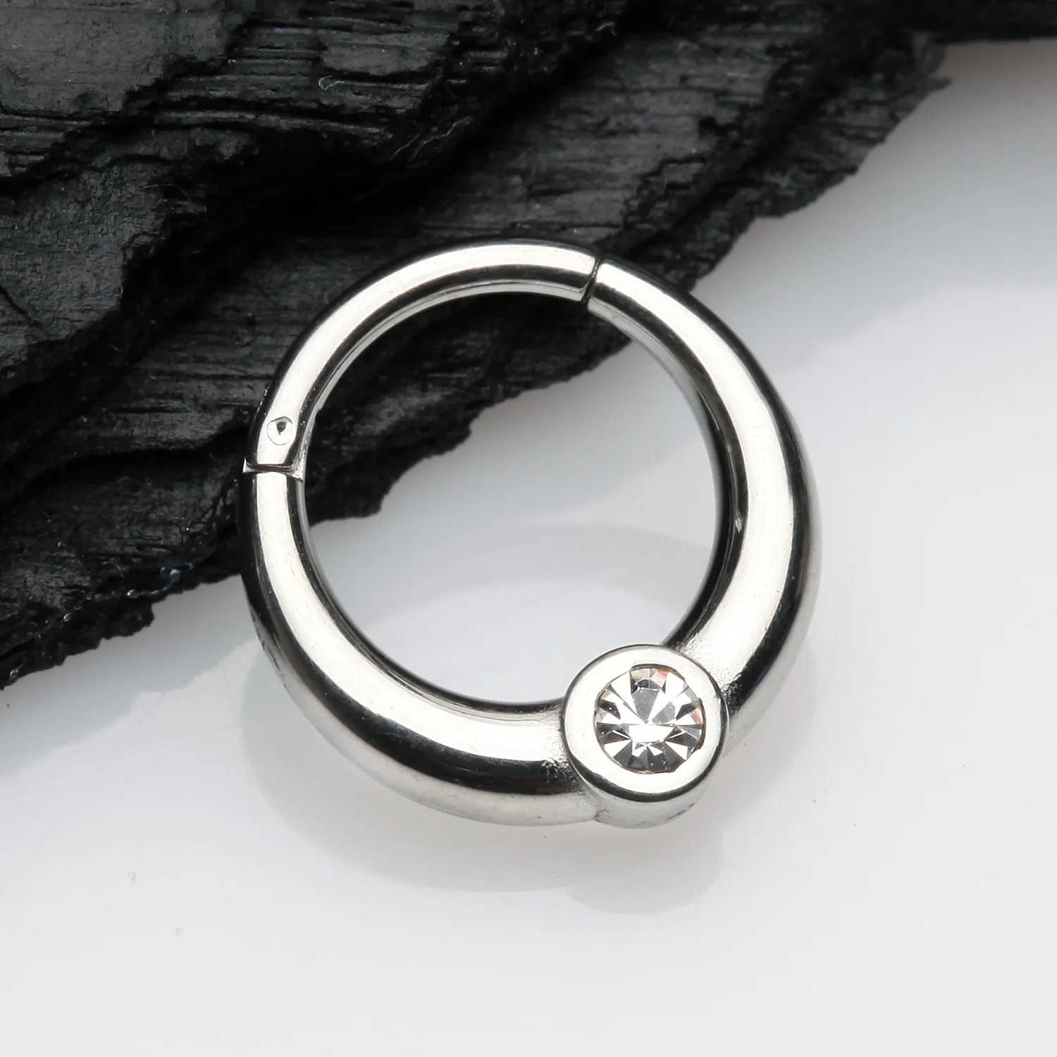 Sparkle Eclipse Seamless Clicker Hoop Ring - Image 2