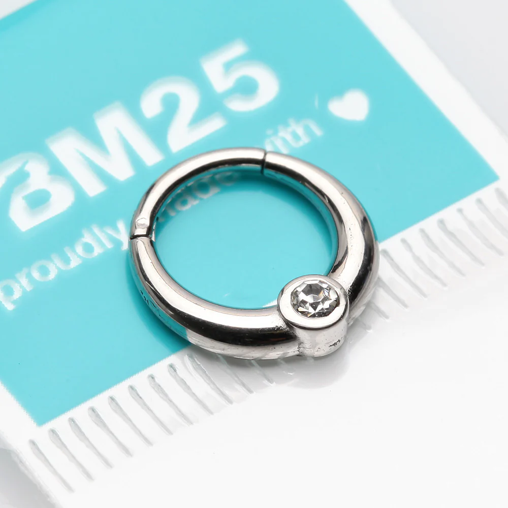Sparkle Eclipse Seamless Clicker Hoop Ring - Image 3