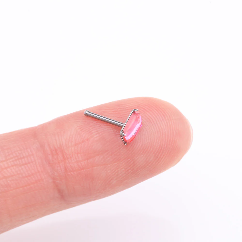 Sparkle Gem Cubic Nose Stud Ring - Image 3