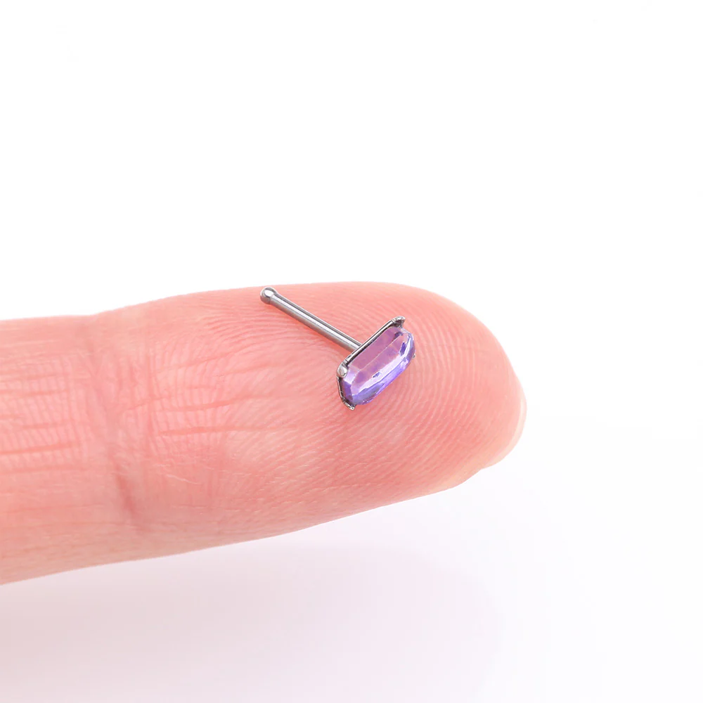Sparkle Gem Cubic Nose Stud Ring - Image 3