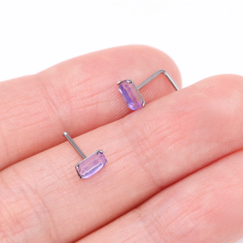 Sparkle Gem Cubic Nose Stud Ring - Image 4