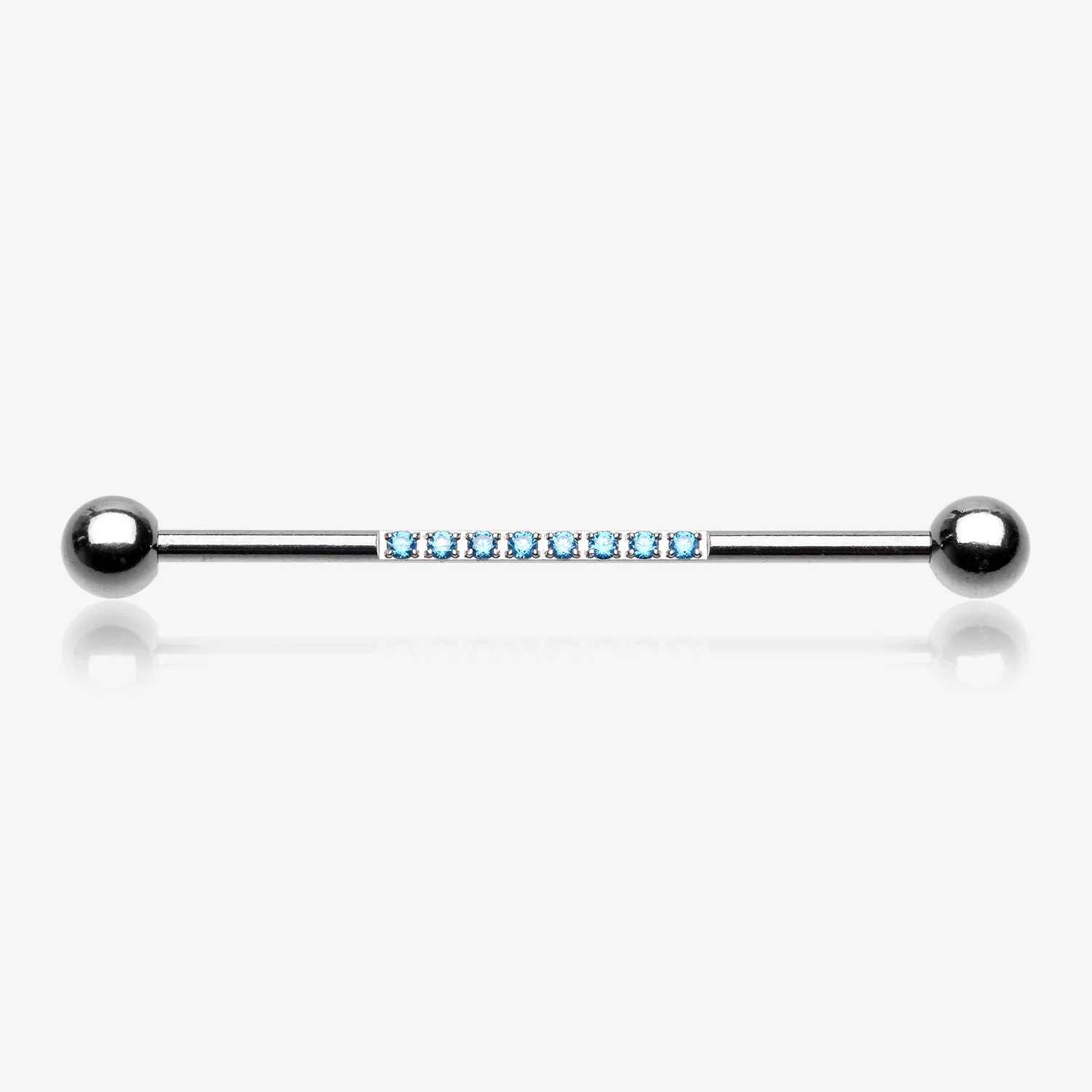 Sparkle Lined Gems Industrial Barbell