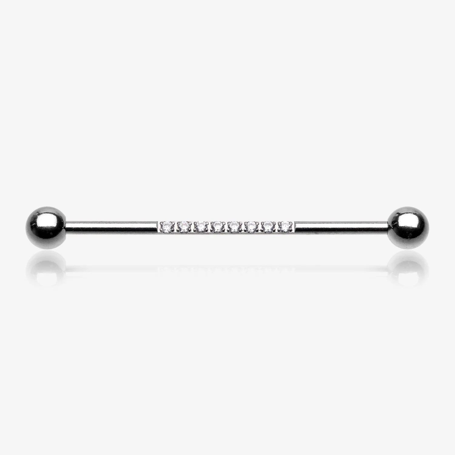 Sparkle Lined Gems Industrial Barbell