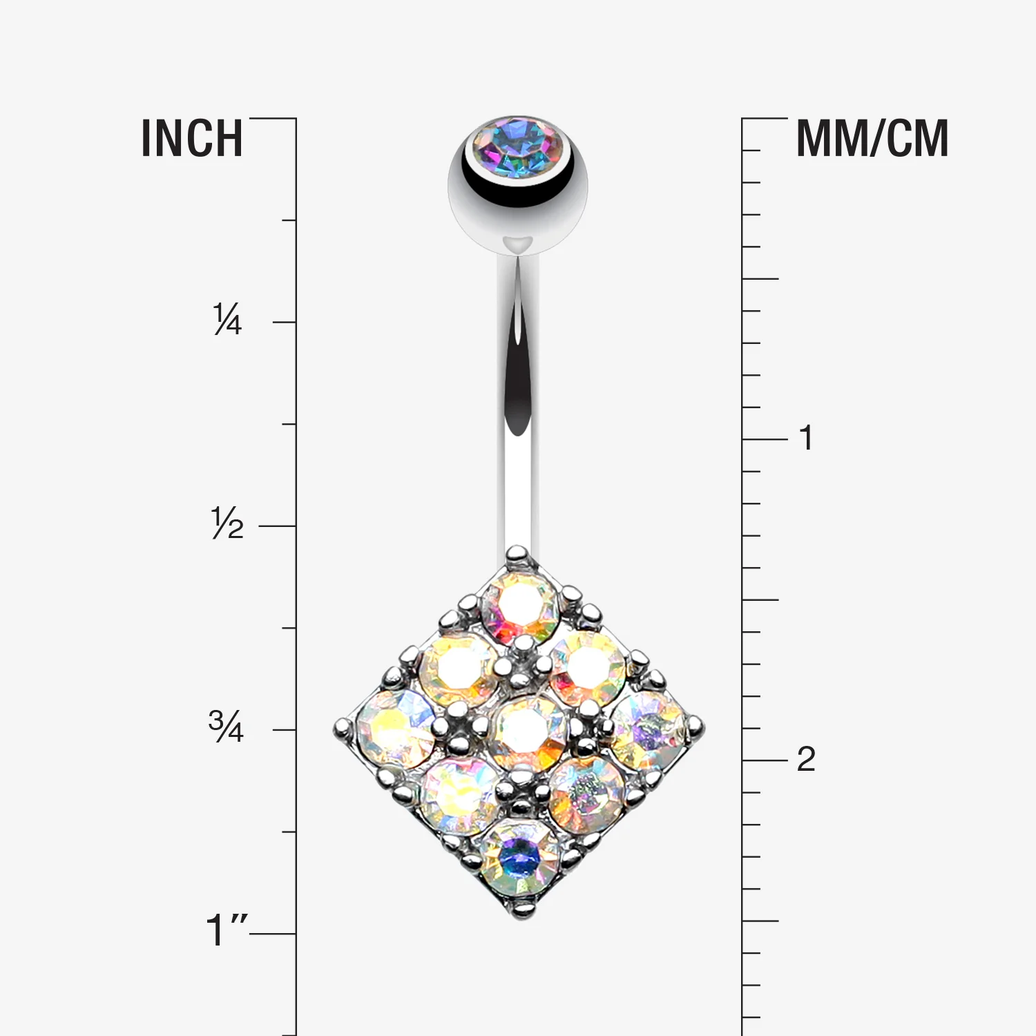 Sparkle Overload Belly Button Ring - Image 2