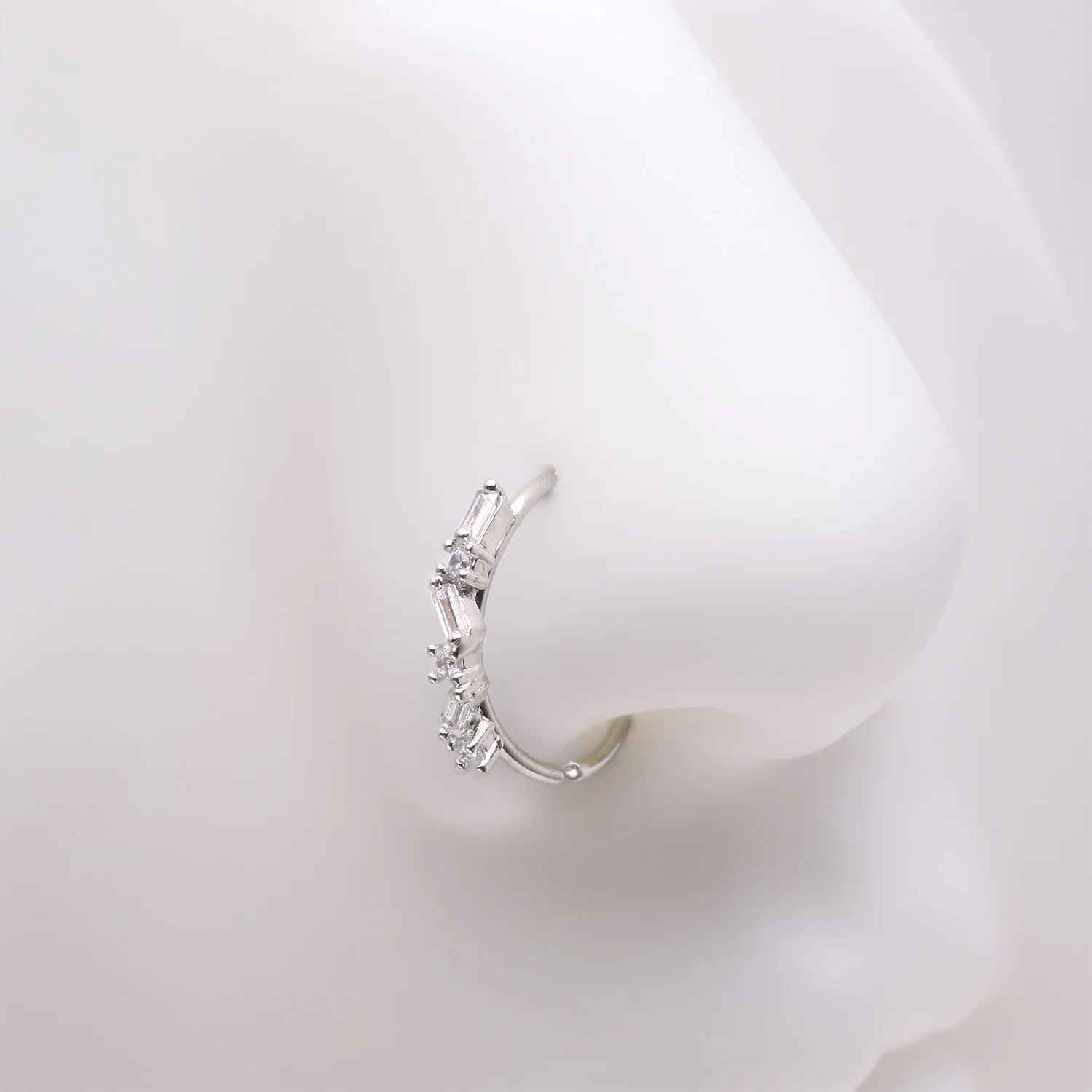 Sparkle Overload ZigZag Multi-Gem Bendable Hoop Ring - Image 2