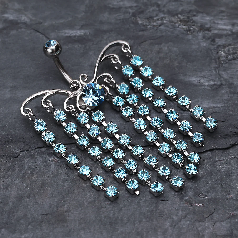 Sparkling Curtain Chandelier Belly Ring - Image 3