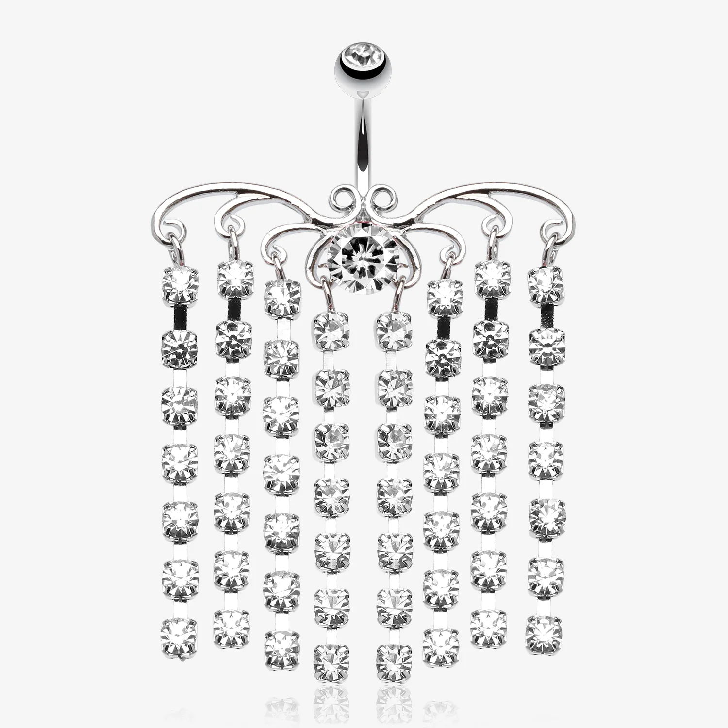 Sparkling Curtain Chandelier Belly Ring