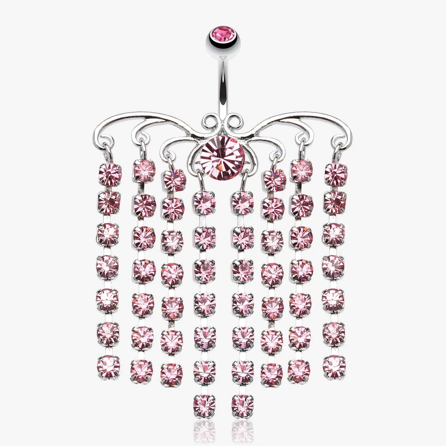 Sparkling Curtain Chandelier Belly Ring