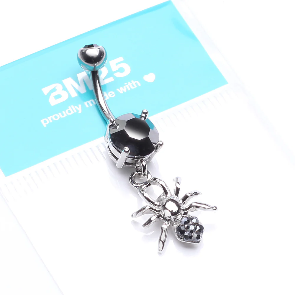 Spider Sparkle Belly Button Ring - Image 5