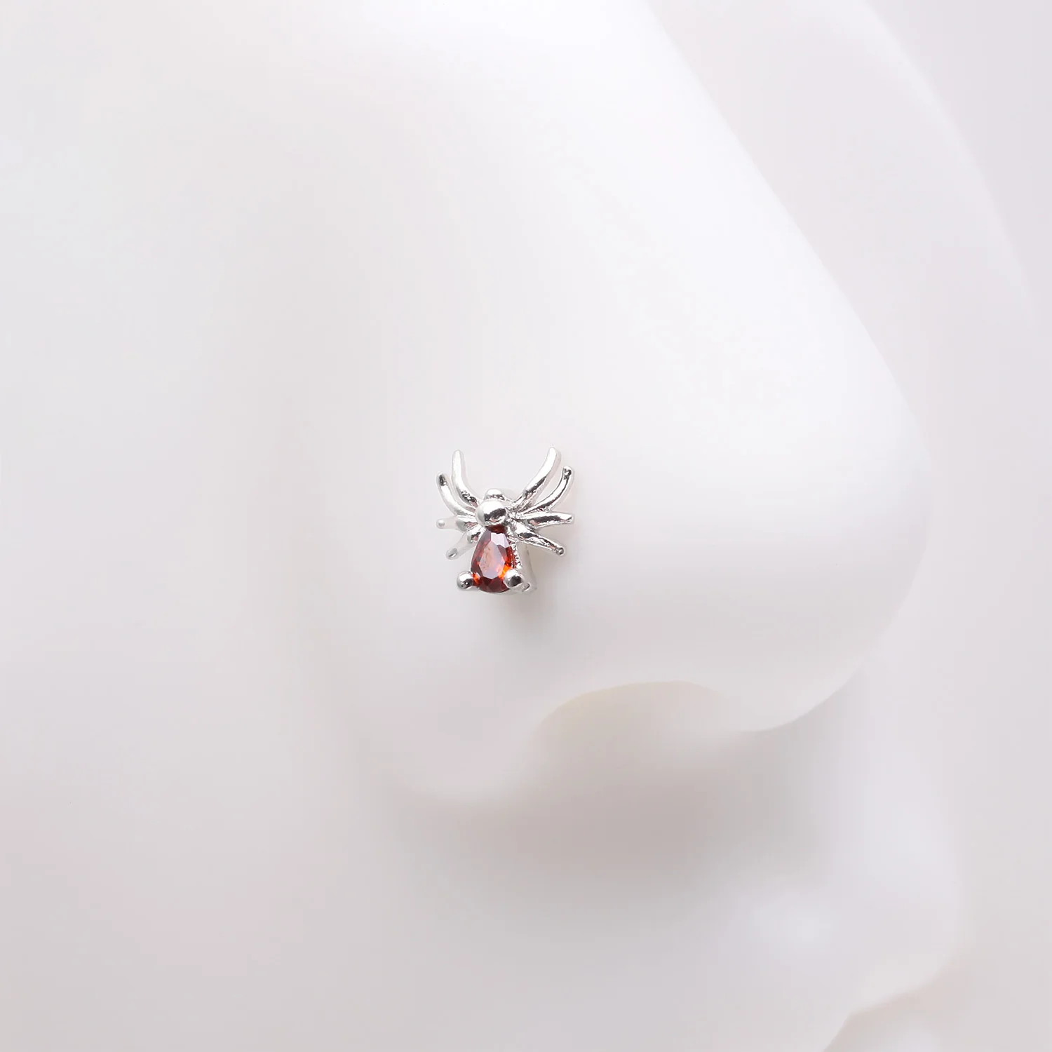 Spider Sparkle L-Shaped Nose Ring - Image 2