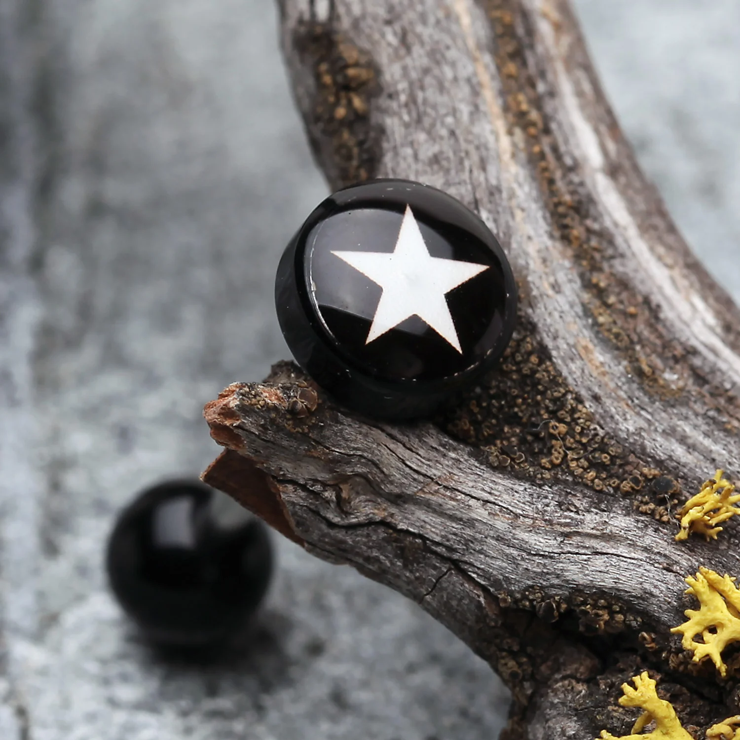 Star Eri Logo Acrylic Barbell Tongue Ring - Image 2