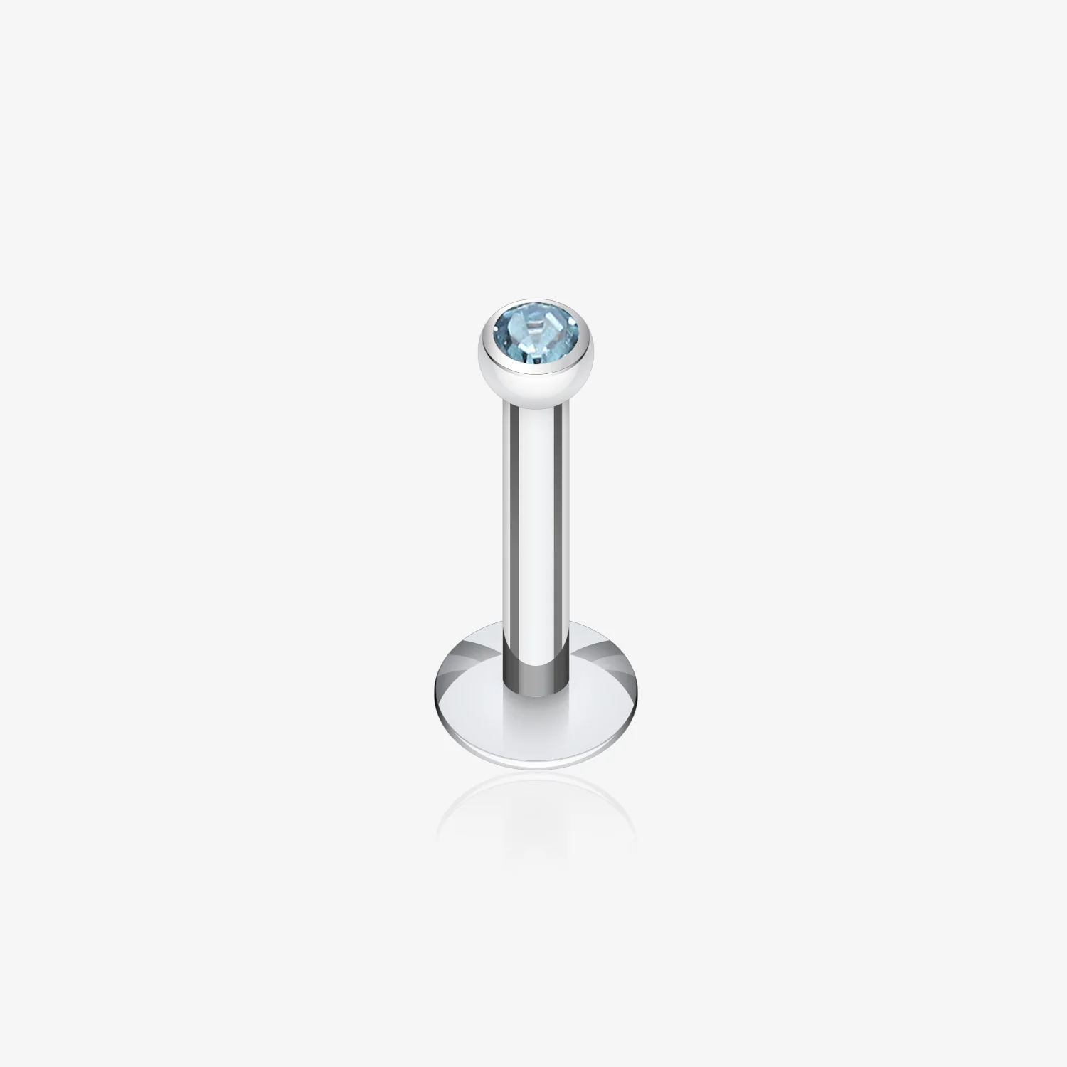 Steel Gem Ball Internally Threaded Labret